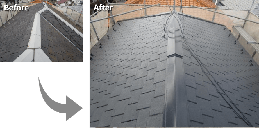 屋根塗装施工事例のご紹介1